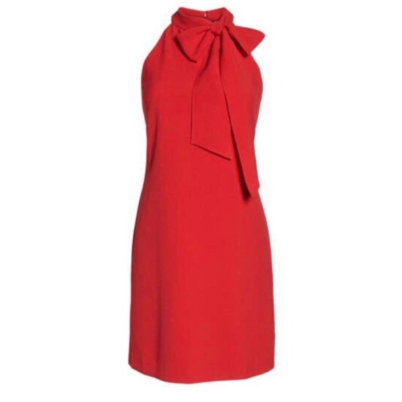 Vince Camuto Red Bow Neck Halter dress NWT - Picture 5 of 13